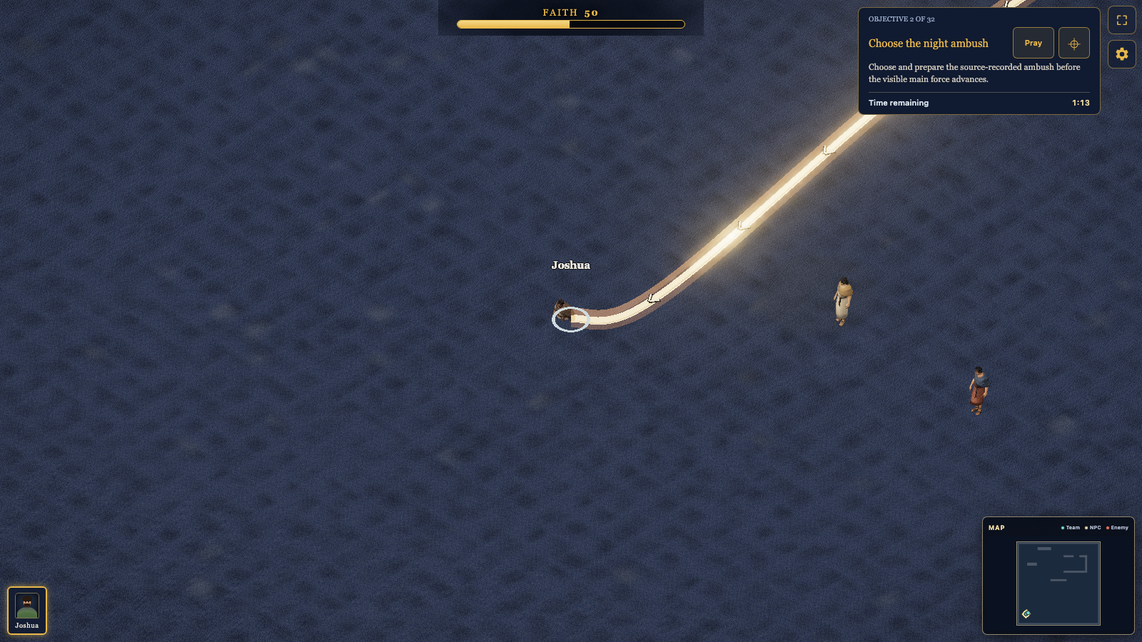 A preparation countdown before battle in Ai and Mount Ebal