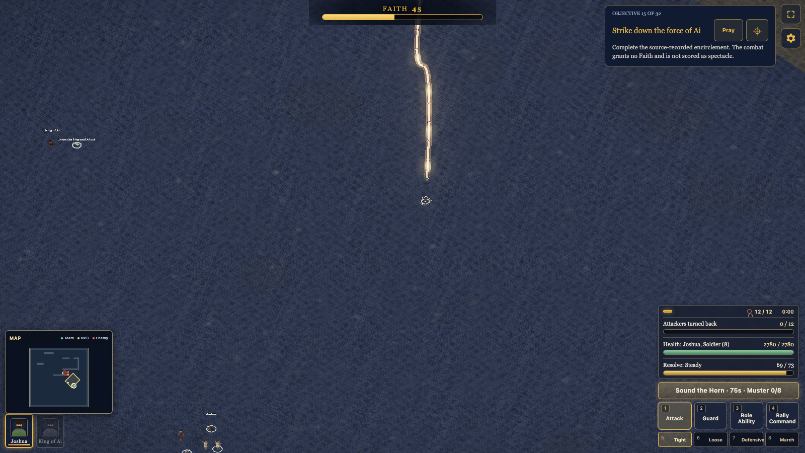The commandable battle interface in Ai and Mount Ebal